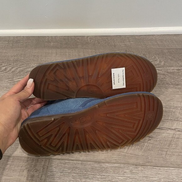 UGG Neumel Ankle Boots Mens 9 Blue Natural Canvas Indigo NEW - Picture 9 of 9